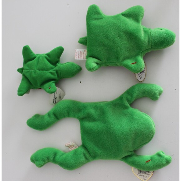 3 Set Ty 1993 Teenie Beanie Babies Legs Frog Speedy Turtle 3rd Gen 4020 4030 - Picture 6 of 11